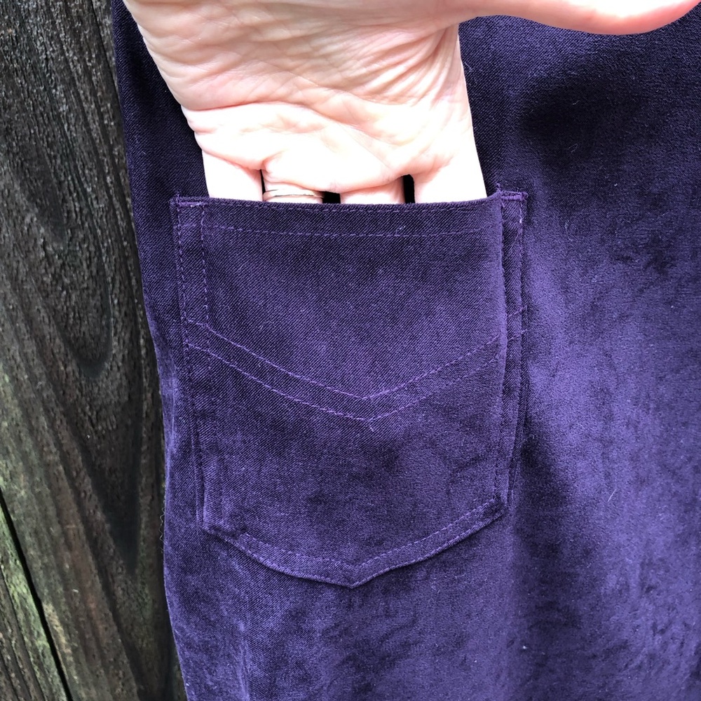 Eric Charles Vintage Smock Dress Pinafore Jumper Size M Purple - Picture 4 of 13